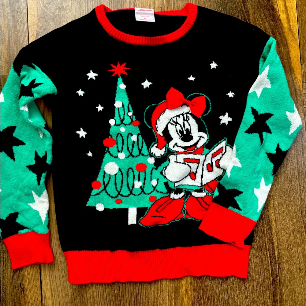 Disney Minnie Mouse Christmas Holiday sweater. Size 5